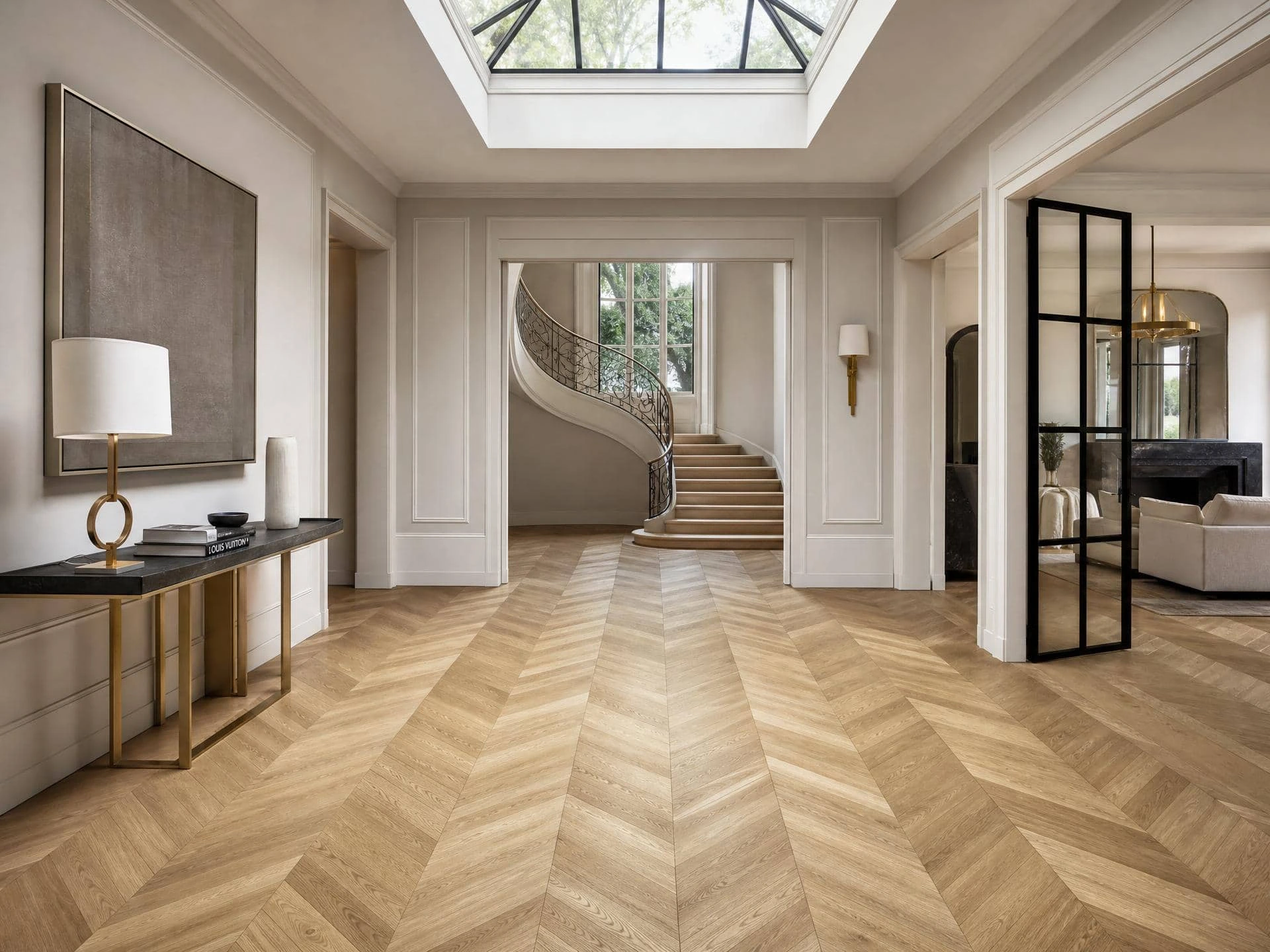 Pose de parquet Massif Intéireur d'une maison aprés la pose d'un parquet massif